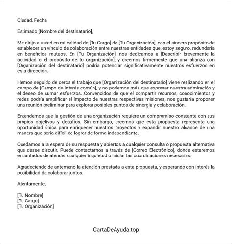 Cómo Elaborar Una Carta Carta Para Solicitar Colaboración