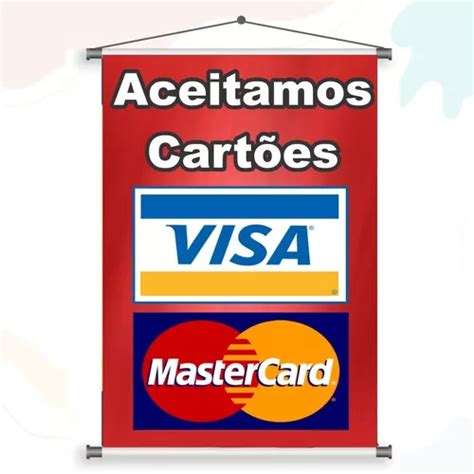 Placa Faixa Banner Aceitamos Cart Es X Cm