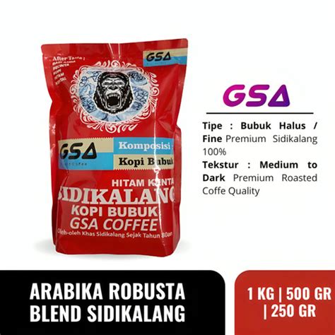 Jual Kopi Kg Arabica Arabika Gsa Coffee Asli Sidikalang Bubuk Hitam