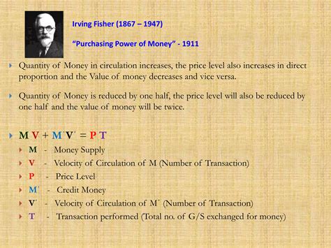 Quantity Theory Of Money Ppt