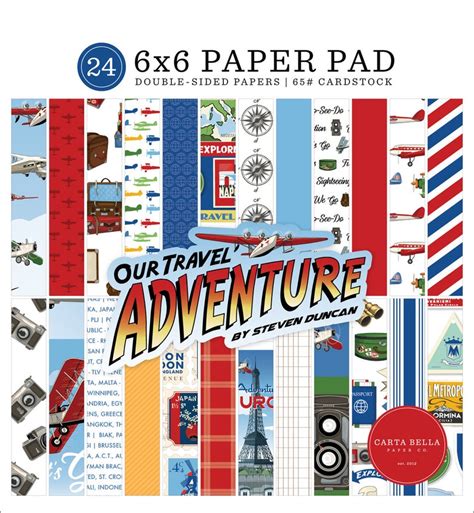 Carta Bella Our Travel Adventure 6x6 Paper Pad 24 Sheets Etsy