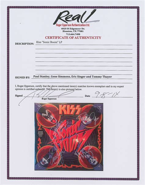 KISS Signed ‘Sonic Boom’ Album | RR Auction