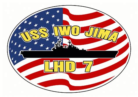 Uss Iwo Jima Lhd Oval Decal Sticker Military Usn U S Navy Ebay