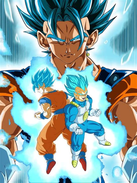 Vegito Ssj Blue Goku Ssj Blue Y Vegeta Ssj Blue Dragones Dragon