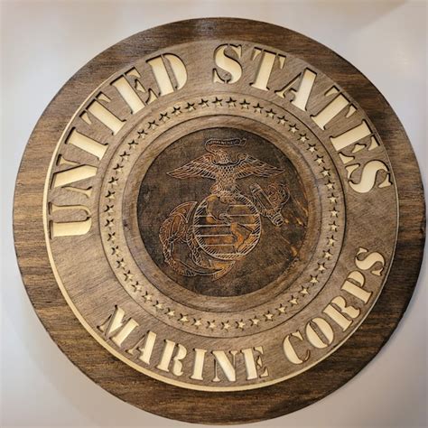 Marine Corps Plaque Etsy