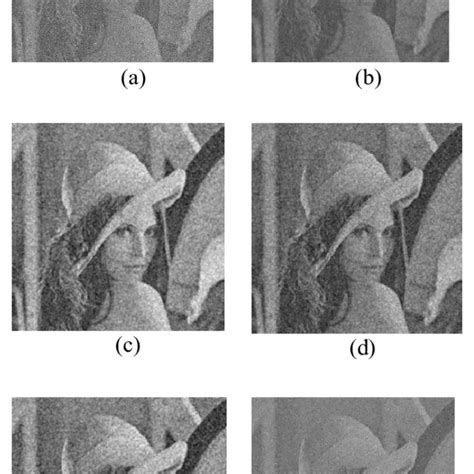 Lena Image With A Db Psnr Gaussian Noise Has Denoising Results