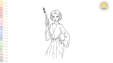 Princess Leia Drawing Video Star Wars Drawing Videos How To Draw