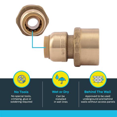 Sharkbite U068LFA Reducing Connector 1/2 x 3/4 - Shop Hardware Tools