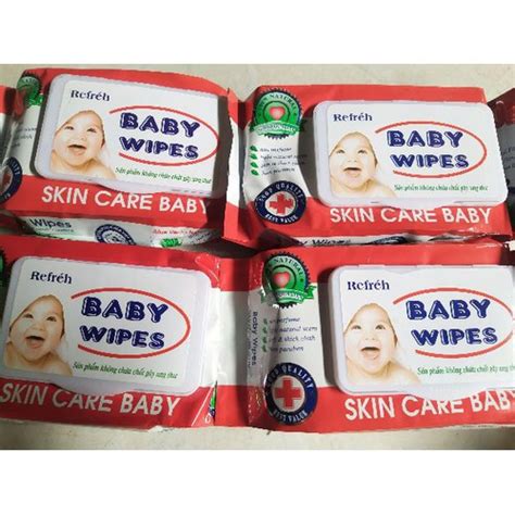 Khăn ướt cao cấp Baby Wipes 80gr Không mùi