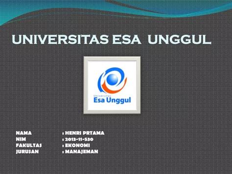 universitas esa unggul powerpoint