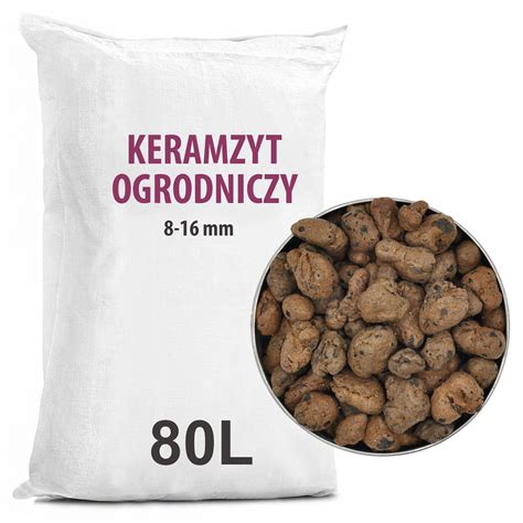 KERAMZYT OGRODNICZY Gruby 8 16 Drenaż Podłoże 80L 11812150776 Allegro pl