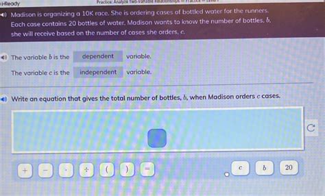 Solved I Ready Practice Analyze Two Variable Relationships Practice