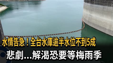 水情告急！全台水庫逾半水位不到5成 悲劇解渴恐要等梅雨季－民視新聞 Youtube