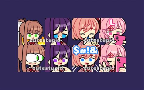 I Made Doki Doki Literature Club Emotes Rdokidoki