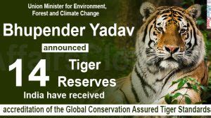 Moef Cc Tiger Reserves Of India Received Ca Ts Accreditation