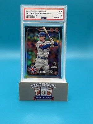 2024 Topps Chrome Pete Crow Armstrong Rookie RC Refractor 16 Cubs PSA