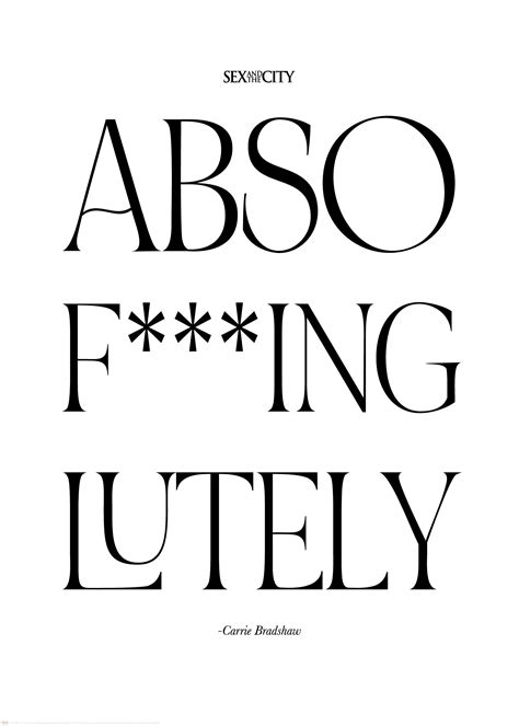 Sex And The City Absof Inglutely Poster Desenio