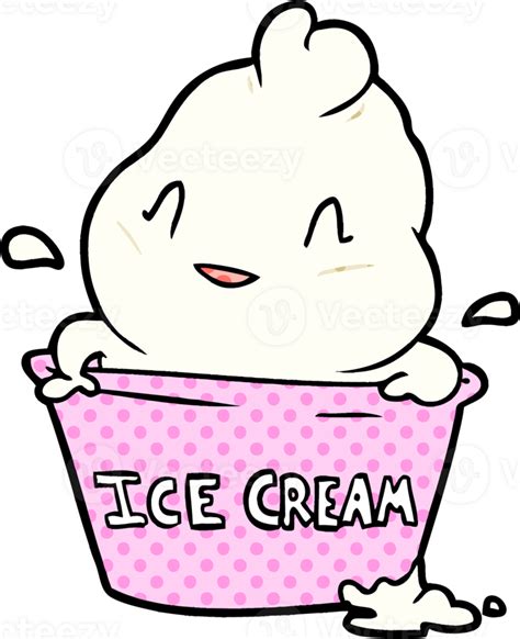 Cute Cartoon Ice Cream Drawing 46688617 Png