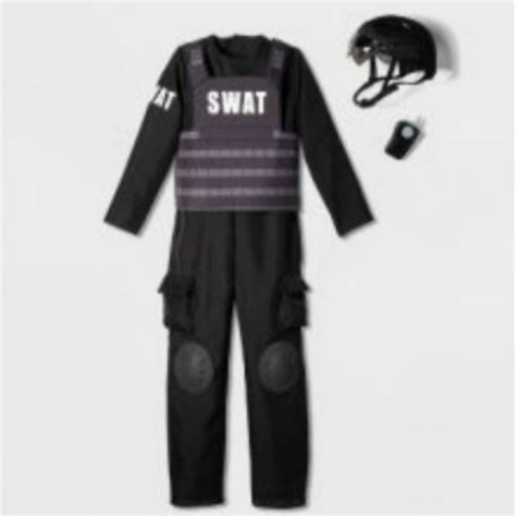 Kids Swat Commander Costume Swat Team Costume For Boys