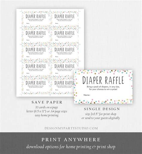 Free printable diaper raffle coupons, Download Free printable diaper