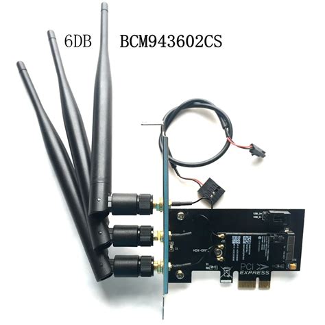 antennas 802.11+Bluetooth 4.1 Broadcom BCM943602CS wireless wifi Card ...