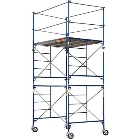 MetalTech Saferstack 2 Level Frame Rolling Scaffold Tower Set Including