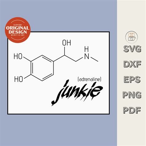 Adrenaline Junkie Molecule Svg Circuit Printer Funny Etsy