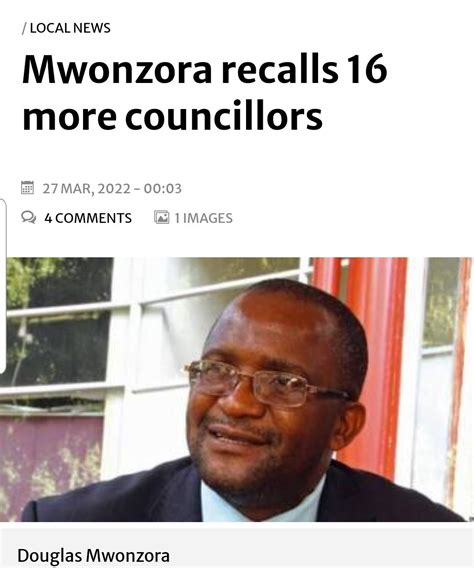 Prof Jonathan Moyo On Twitter Mwonzora Recalls 16 More Councillors Sundaymailzim With Ccc