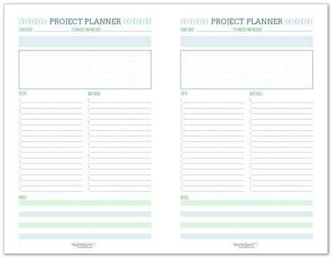 Free Project Planner Printable Printable Templates