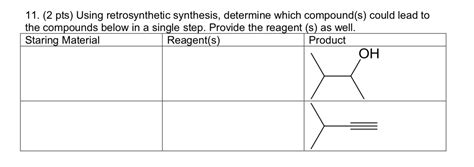 Solved Pts Using Retrosynthetic Synthesis Determine Chegg