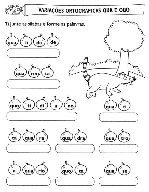 ATIVIDADES ESCOLARES: Variação Ortográfica- Alfabetização