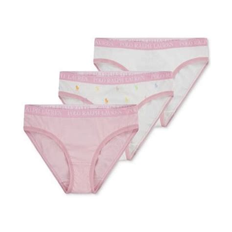Polo Ralph Lauren Big Girls Bikini Briefs Pack Macy s 大童内裤 条装
