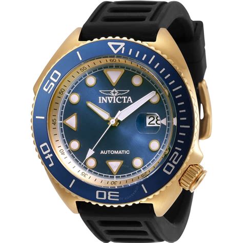 Invicta Pro Diver Automatic Blue Dial Black Silicone Men S Watch