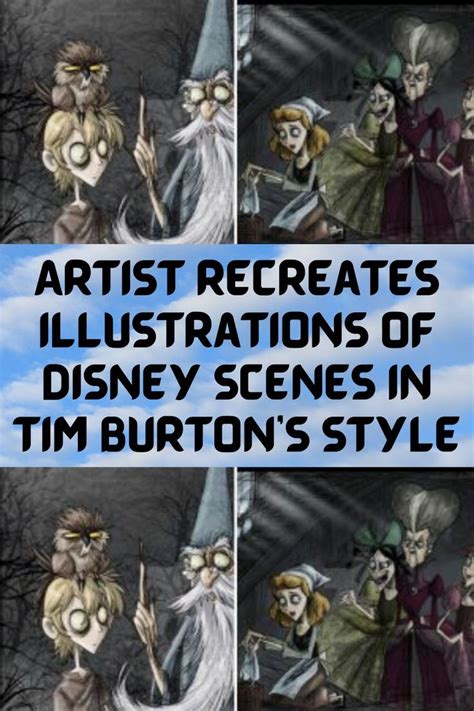 Artist recreates illustrations of disney scenes in tim burton s style ...