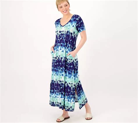 Belle By Kim Gravel Print Or Solid V Neck Maxi Dress