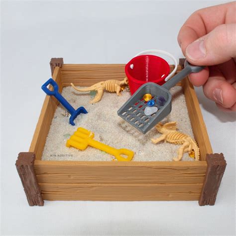 Mini Sandbox Zen Garden With Beach Or Kinetic Sand 3d Printed Mini