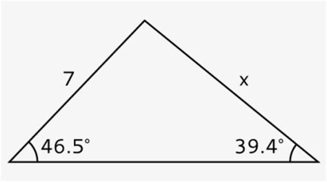 Triangle For Law Of Sines Example Problem - Triangle, HD Png Download - kindpng