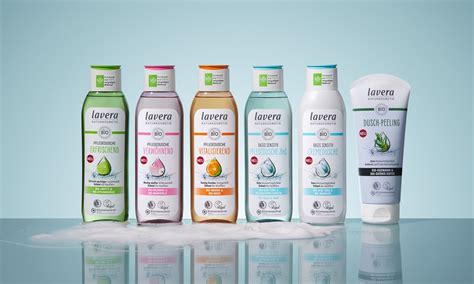 Buy several varieties of shower gel from lavera Naturkosmetik online