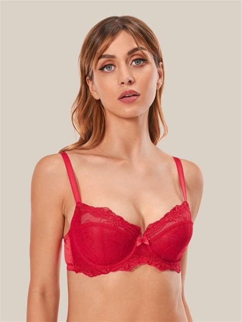 Wingslove Floral Lace Underwire Bra Shein Usa