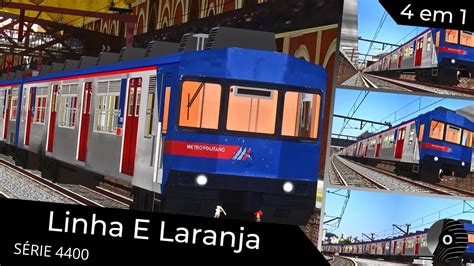 OpenBVE LINHA E LARANJA o TUE SÉRIE 4400 da CPTM Barra Funda X