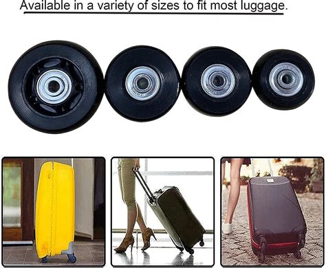 4 Pieces Suitcase Replacement Wheels Suitcase Wheels Replacement Suitcase Wheel Universal