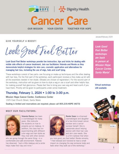 Our Newsletter Mission Hope Cancer Center Santa Maria Arroyo Grande