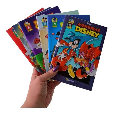 Kit Lote 6 Gibis Novos Disney Mickey Pateta Donald Diversos