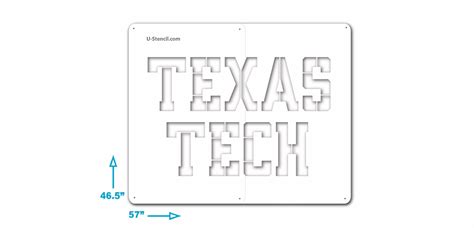 Texas Tech Stencil - XL TTOOS-101 | U-Stencil - A Stencil Universe