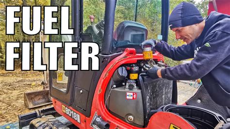 How To Replace And Bleed The Fuel Filter On JCB 8018 Mini Digger When