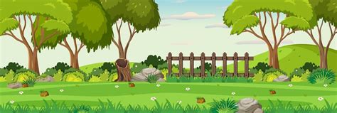 Garden horizontal landscape scene background 2145689 Vector Art at Vecteezy