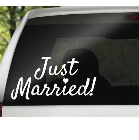 Just Married Car Decal Wedding Car Decal Newly Wed Decal Bridal