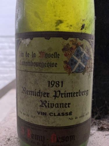 Desom Remicher Primerberg Rivaner Vin Class Vivino Us