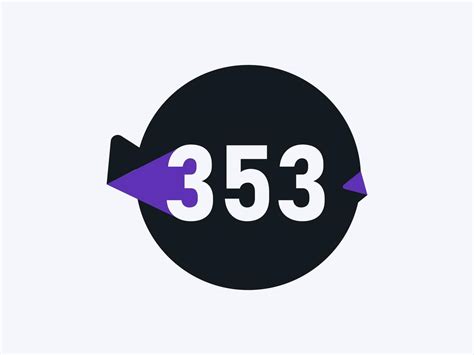 353 Number logo icon design vector image. Number logo icon design ...