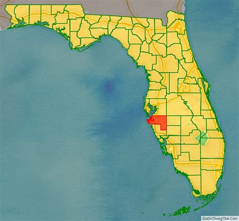 Map of Manatee County, Florida - Thong Thai Real